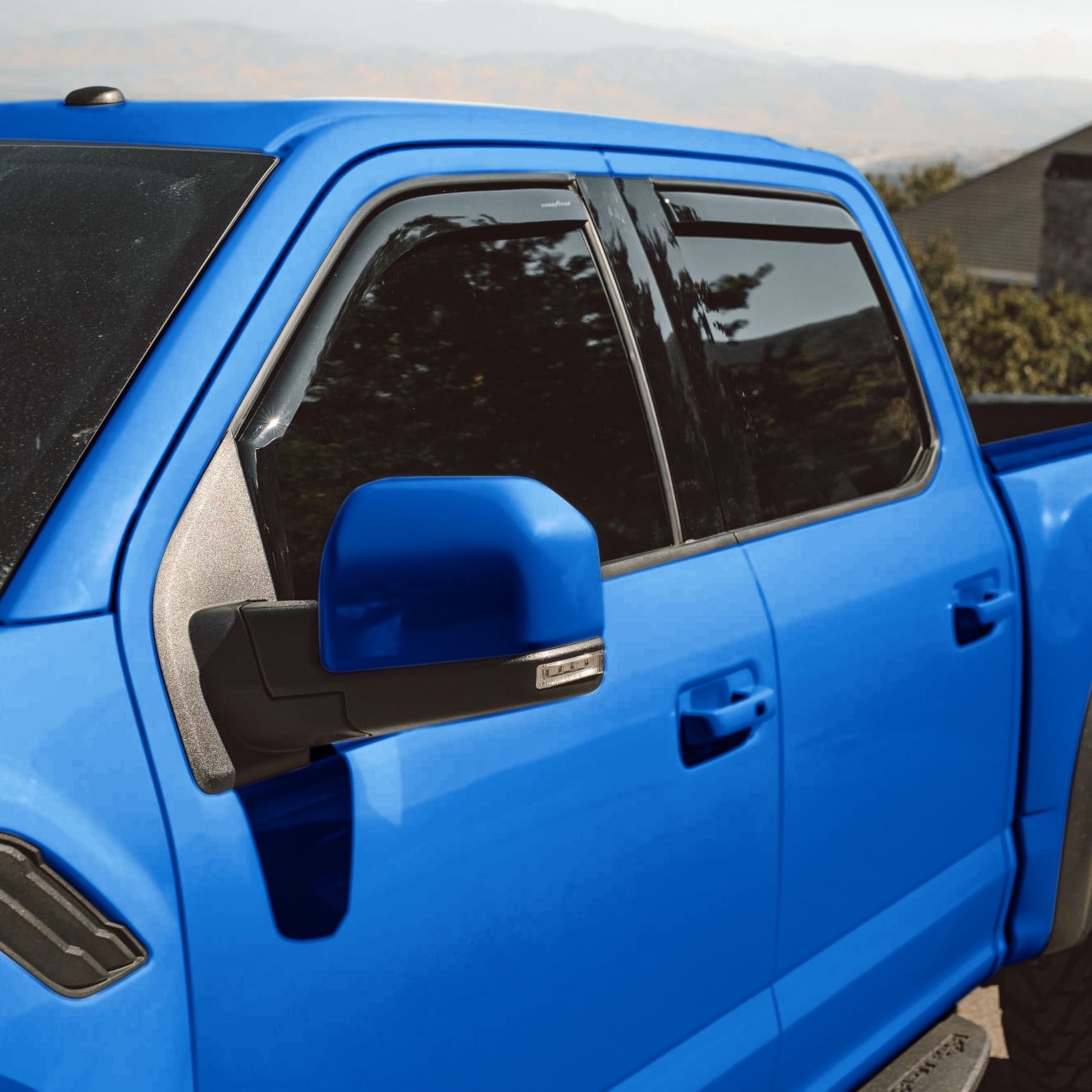 Goodyear Shatterproof in-Channel Window Deflectors for Ford F150 Raptor 2017-2020 SuperCrew, Rain Guards, Window Visors for Cars, Vent Deflector, Car Accessories, 4 pcs - GY007732