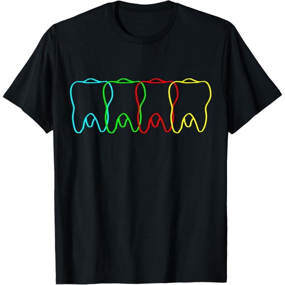 Dental Office Teeth Dental Hygienist Orthodontics Dentist T-Shirt Men women T-shirt black, gift. Sizes: S, M,L, XL, 2XL, 3XL, 4XL