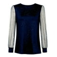 thumbnail image 5 of Festive Women's Elegant Sexy Sequins Blouse T-Shirt for Year's Eve Party Outfit and, 5 of 8