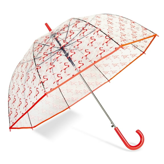 Canopi by ShedRain 52" Auto Open Bubble Rain Umbrella - Printed Pink Flamingos