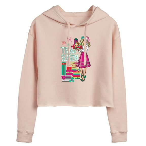 Barbie - 'Tis The Season - Juniors Cropped Pullover Hoodie