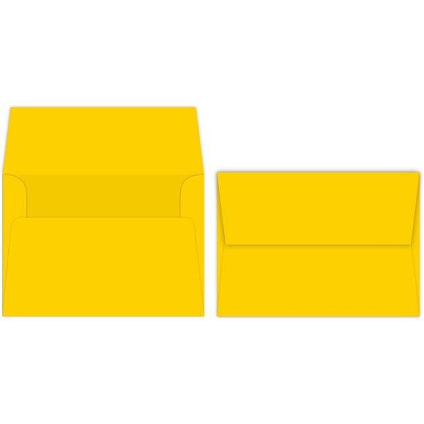 Sunburst Yellow A7 Bright Color Envelopes 5 1/4 x 7 1/4 Inches