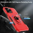 thumbnail image 3 of [PST] iPhone 14 Pro Max Ring Case, Dual Layers Heavy Duty Magnetic Hard Kickstand Case with Ring Stand, 3 of 4