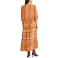 thumbnail image 3 of VESTIDO INSPIRADOR CHIC para Mujeres Floral Boho con Volantes A Línea Casual Maxi Naranja, 3 of 6