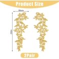 thumbnail image 2 of 4Pcs 3D Flower Lace Appliques Polyester Gold Garment Patches Iron on Sequin Patches Sewing Dress Gown Appliques Ornament Accessories Decorative Effect Lace Applique DIY Craft, 2 of 7
