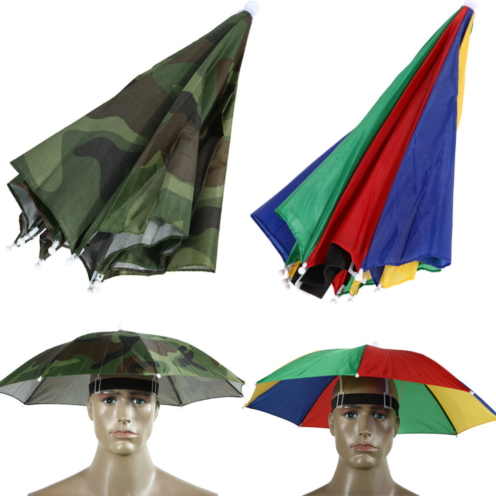 camo umbrella hat