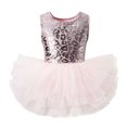 thumbnail image 4 of WhouRiu Girls Sleeveless Mesh Tutu Dress Fashion Graphic Crew Neck Tiered Ruffle Dresses Kids Comfortable Cute Ballet Dance Sundress,3-4 Years, 4 of 9