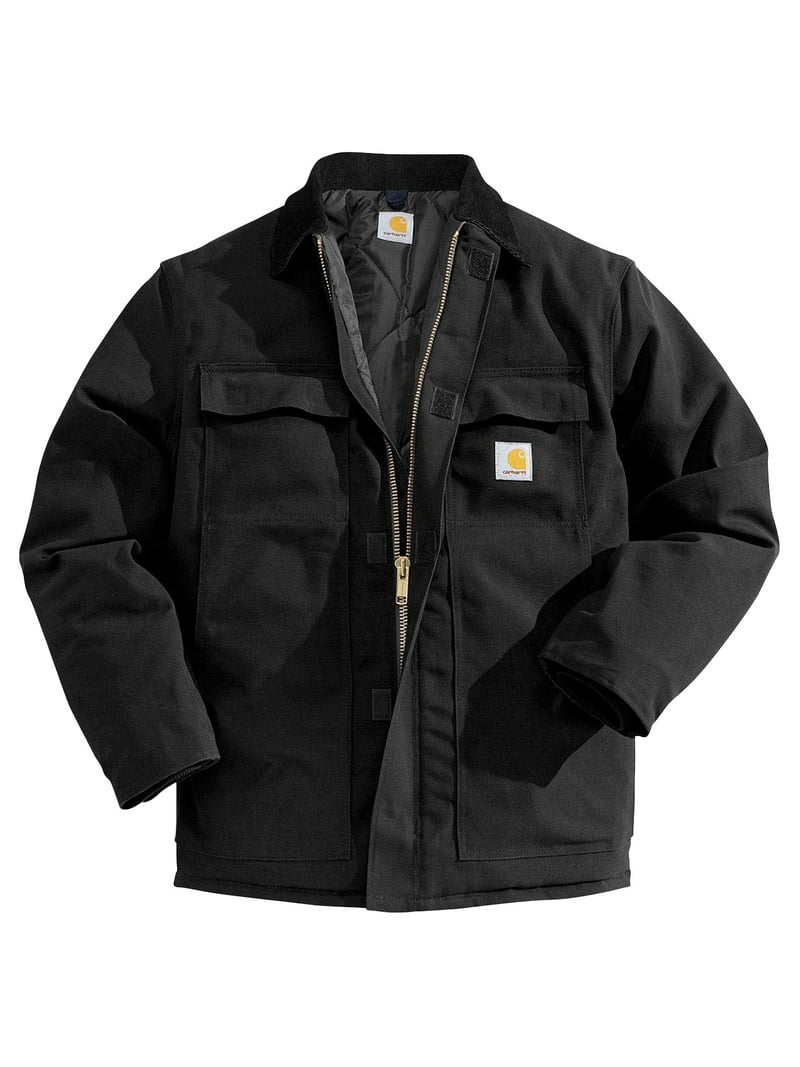 Carhartt Men's 2XL Tall Duck Traditional Insulated Black Coat in