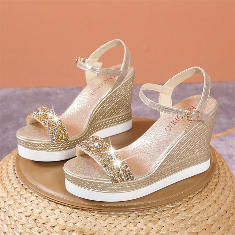 ZHELIYO Women's sandals Ladies Summer Fashion Breathable Sequin