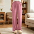 thumbnail image 6 of Lmnyox Wide Leg Pants for Toddler Kids Casual Loose Pull On Pants Plain Athletic Trousers with Pockets, 6 of 7