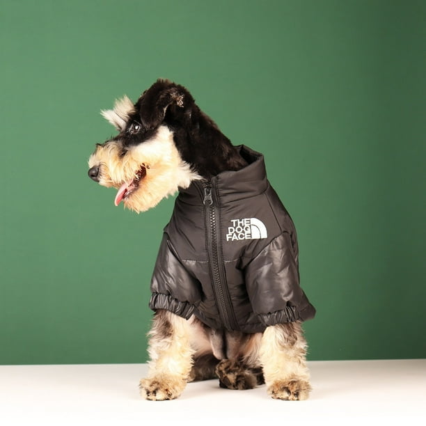 Groomy Dog Clothes For Winter The Dog Face Jacket Warm Coat For Small Medium Dog Black L