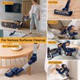 thumbnail image 5 of WHALL® Cordless Vaccum Cleaner, 25Kpa Super Suction 280W High-Speed Brushless Motor Cordless Stick Vacuum, Detachable Battery Up to 55min Runtime, 5 of 6