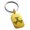 Gold, variant on Stainless Steel Celtic Triquetra Interlaced Knot Engraved Small Rectangle Dog Tag Charm Keychain Keyring