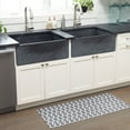 thumbnail image 2 of SoHome Cozy Living Kochi Lattice Runner Anti-Fatigue Kitchen Mat, Grey/White, 17.5"x55", 2 of 7