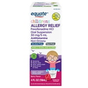 Equate Childrens 12-Hour Allergy Relief Fexofenadine Liquid Berry Flavor, 4 fl oz