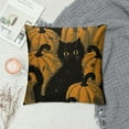 thumbnail image 2 of BCIIG  Halloween Pillow Covers 18x18 Inch Halloween Pumpkin Cat Linen PillowCase Holiday Farmhouse Indoor Outdoor Couch Cushion Case for Sofa and Home Deco 12x12in, 2 of 5