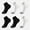 3black+3white, variant on HuaAngel Ankle Socks Women Athletic Running Socks Cushioned 6-Pairs