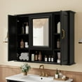 thumbnail image 3 of black 36" Bathroom set -Bathroom Vanity & Sink & Mirror Cabinet ,Freestanding Modern Vanity Cabinet with Soft-Close Drawers and Tip-Out Tray, 3 of 17