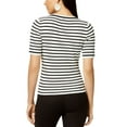 thumbnail image 2 of Maison Jules Womens Striped Basic T-Shirt, 2 of 2