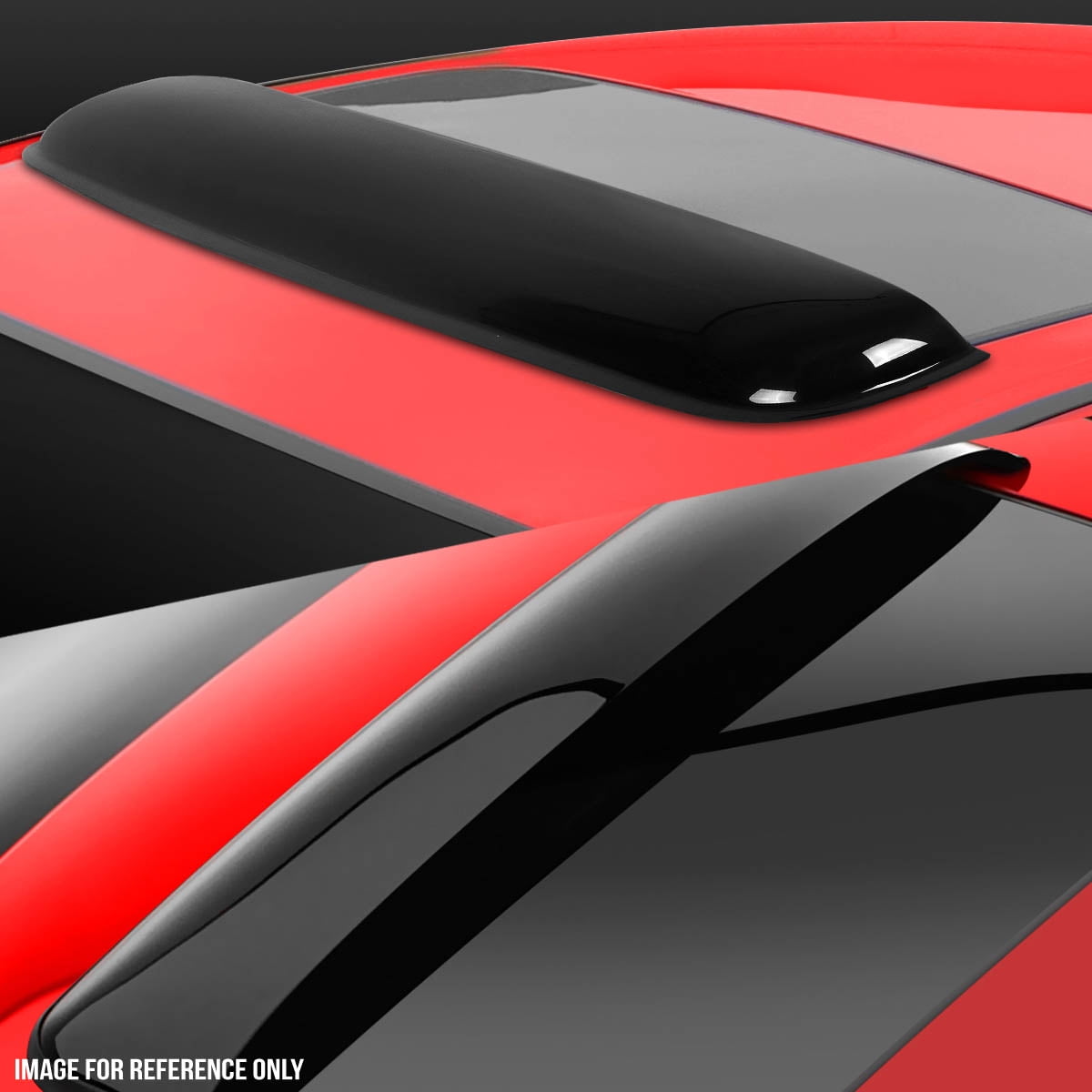 DNA Motoring SFV-S 35" Sunroof Top Visor Vent Wind Deflector Rain Guard (Dark Smoke)