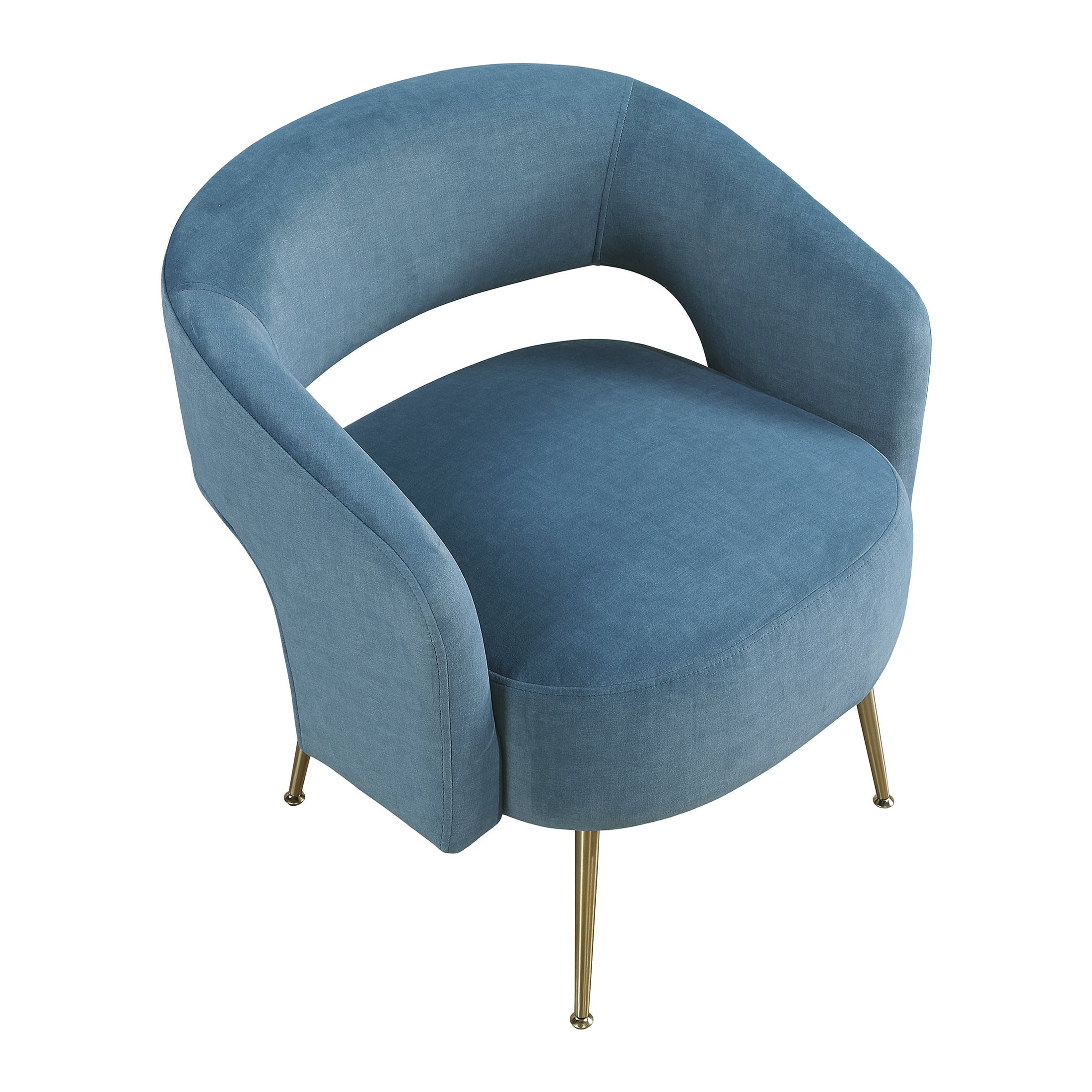 OakvillePark Arcluna Velvet Accent Chair with Metal Legs, Dark Teal