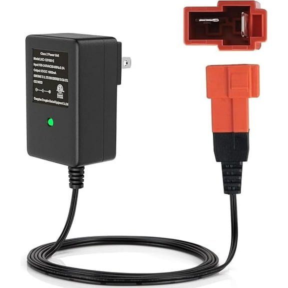 Eeyueer 12 Volt Battery Charger for Ride On Toys, 12V Kids Ride On Car Charger, Charger for Kids Electric Car, Riding Toy Battery Power Adapter Square Plug SL12-07-02
