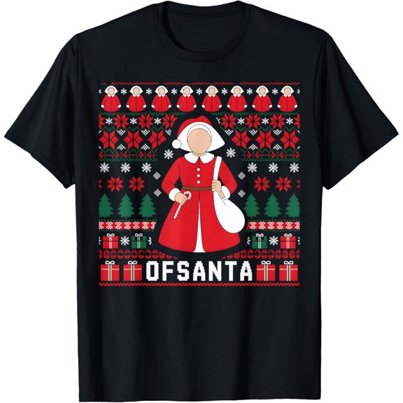 Handmaid Santa Christmas Sweater Funny Holiday tee T-Shirt