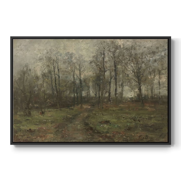 Vintage Landscape-CCCXCVI By Wexford Home Framed in Black Wood Gallery Wrapped Canvas 17 in. x 25 in.