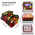 thumbnail image 3 of Fruit Double Layered Insulated and Refrigerated Lunch Bag with Two Compartments and Large Capacity - 7.1x11.4x16.1 Inches - Hand Carry Meal Bag, 3 of 6
