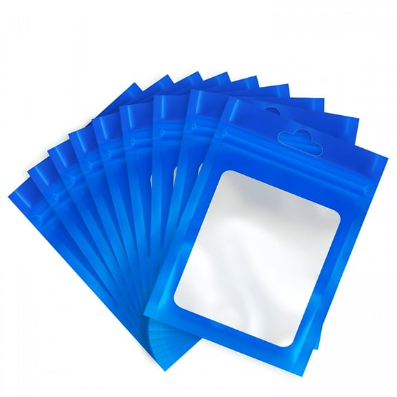 ACDANC 100Pieces Resealable Mylar Food Storage Bags with Clear Window Coffee Beans Packaging Pouch for Food Self Sealing Storage Supplies (Black,3 x 4.7 inch)