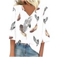 thumbnail image 2 of Fiudx Ofertas Flash Artículos En Oferta Blusa de Manga Larga de Verano con Cuello En V para Mujer, Sexy, Casual, con Estampado Regular, 2 of 5