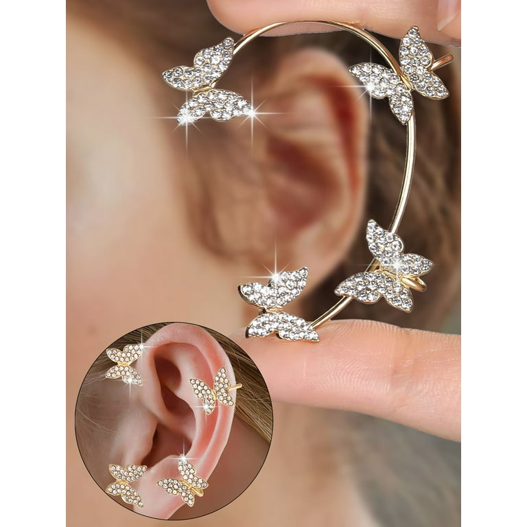 Butterfly Ear Cuff For Women, Butterfly Ear Wrap, Dainty Ear Cuff, Earring  For Women, Non Pierced Earrings, Butterfly Jewelry, Valentine's Day Gift