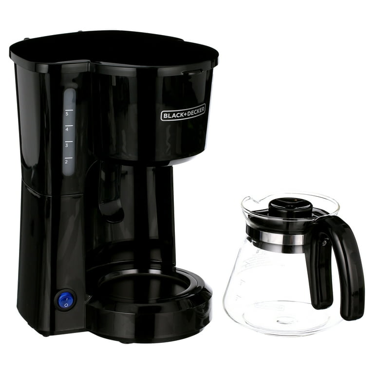 BLACK+DECKER Compact 5-Cup Coffee Maker, Easy Brews, Black, CM0700B -  Walmart.com