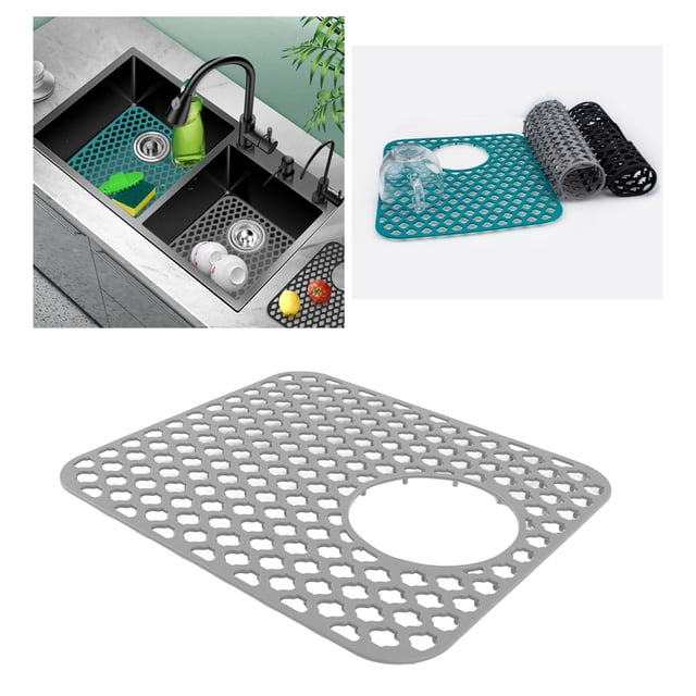 Silicone Sink Mat with Excellent Sink Mat, Sink Protector for Kitchen Home Sink Grid Protector for Kitchen Countertops