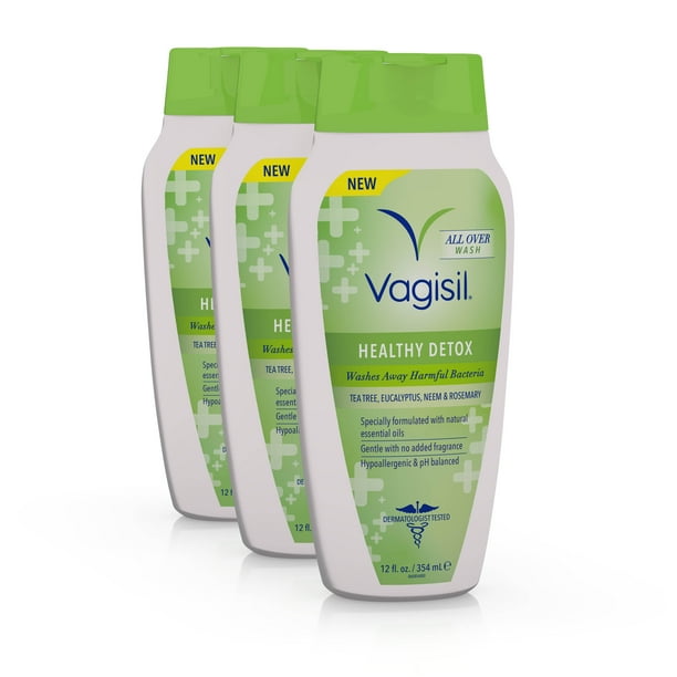 Vagisil Daily Intimate Vaginal Feminine Wash, Healthy Detox, 12 fl. oz