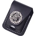 thumbnail image 1 of Handmade Fliptop Leather Lighter Pouch Holder Case with Pocket Belt Loop, 1 of 7