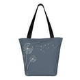 thumbnail image 3 of Horeoi White Dandelion Print Shoulder Bag for Women Large Capacity Zipper Tote for Shopping Beach Travel Gym with Inner Pocket, 3 of 7