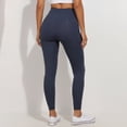 thumbnail image 4 of Hessimy No Front Seam High Waisted Workout Leggings for Women Buttery Soft Yoga Pants Gym Athletic Tights(Navy,M), 4 of 6