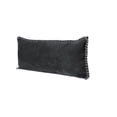 thumbnail image 4 of Ox Bay Wilma 14" x 36" Jet Black Stitch Bordered Cotton Adult Decorative Throw Pillow, 4 of 10