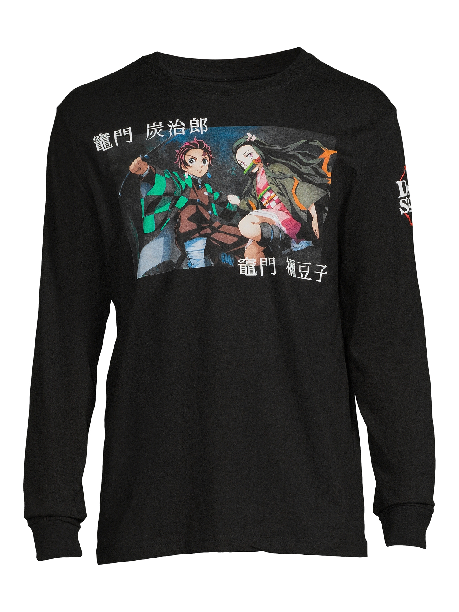 Demon Slayer Men's & Big Men's Long Sleeve Graphic Tee, Sizes up to 3XL