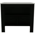 thumbnail image 2 of Four-legged Kitchen Island In Black/ Marble, Provides Extra Countertop And Storage Functional Kitchens With Four Legs Three Shelves - Black / For Prep, Fits 2 Stools, Ensures Ample Legroom, 2 of 3
