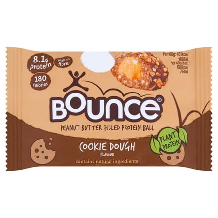 Bounce Filled Cookie Dough Protein Ball 40g, British Import (Pack of 3)