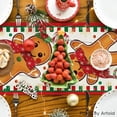thumbnail image 4 of Gingerbread Candy Cane Christmas Table Runner, Seasonal Winter Kitchen Dining Table Decoration for Home Party Decor 13x120 Inch, 4 of 6
