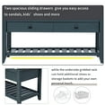 thumbnail image 6 of EUROCO 35" Shoe Rack Storage Bench, Entryway Wood Bench with Cushioned Seat, 2 Drawers and Bottom Shelf, White, 6 of 8
