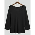 thumbnail image 4 of INCERUN Men's Fashion Simple V-Neck Long Sleeve Thin Knitted Sweater Top, 4 of 5