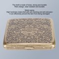 thumbnail image 4 of Retro Double Sided Metal Cigarette Case Box for 20pcs Cigarette, Portable, Spring Clip Open Pocket Holder, Fashionable Present, Vintage Design, 4 of 7