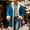 Blue, variant on Mens Christmas Santa Coat Lined Lapel Collar Xmas Long Cardigan Winter Soft Warm Comfy Loose Overcoat Sweaters