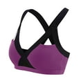 thumbnail image 5 of B91xZ Sheer Mesh Demi Underwire Bra Contour Wireless Seamless Bralette,Purple XL, 5 of 5