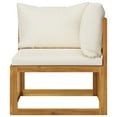 thumbnail image 2 of vidaXL Sectional Sofa Cream White Solid Acacia wood, 100% polyester fabric, 2 of 6