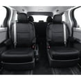 thumbnail image 4 of EKR Custom Fit Sienna Car Seat Covers for 2010-2020 Toyota Sienna LE,XLE,SE,XLE Premium 8-Seat Three Row, Breathable Waterproof Auto Seat Covers Seat Protectors Neoprene(Full Set,Black), 4 of 10